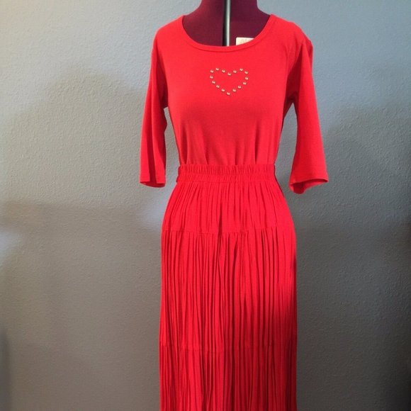 Red 2 Pc. "New Frontier Clothing Co." Woman's Square Dancing Dress - Picture 1 of 3